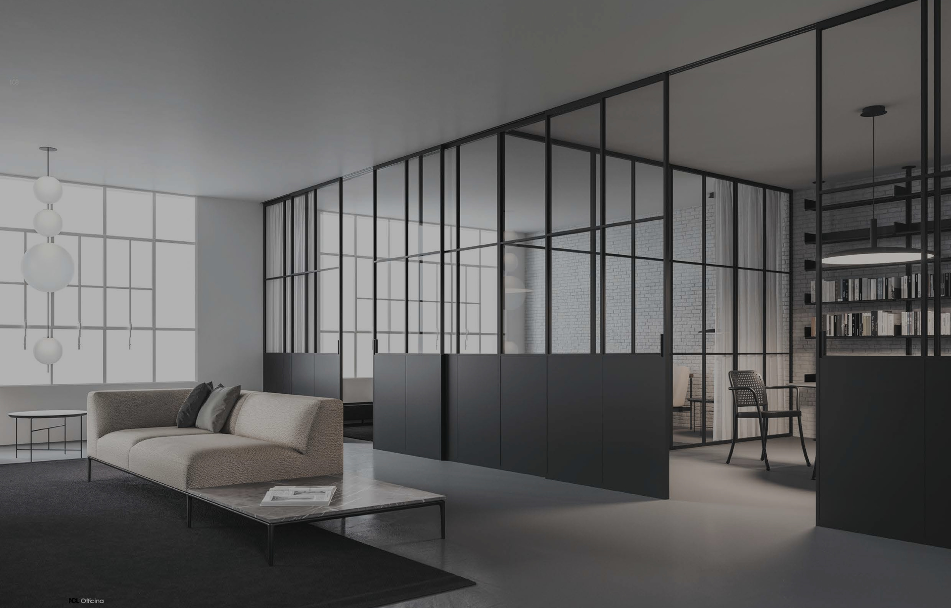 porte coulissante design industriel