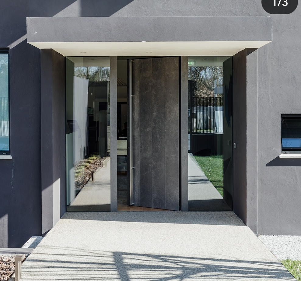 porte d'entree gris beton