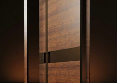 grande porte entree en bois design