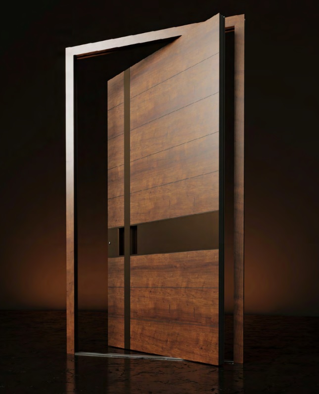 grande porte entree en bois design