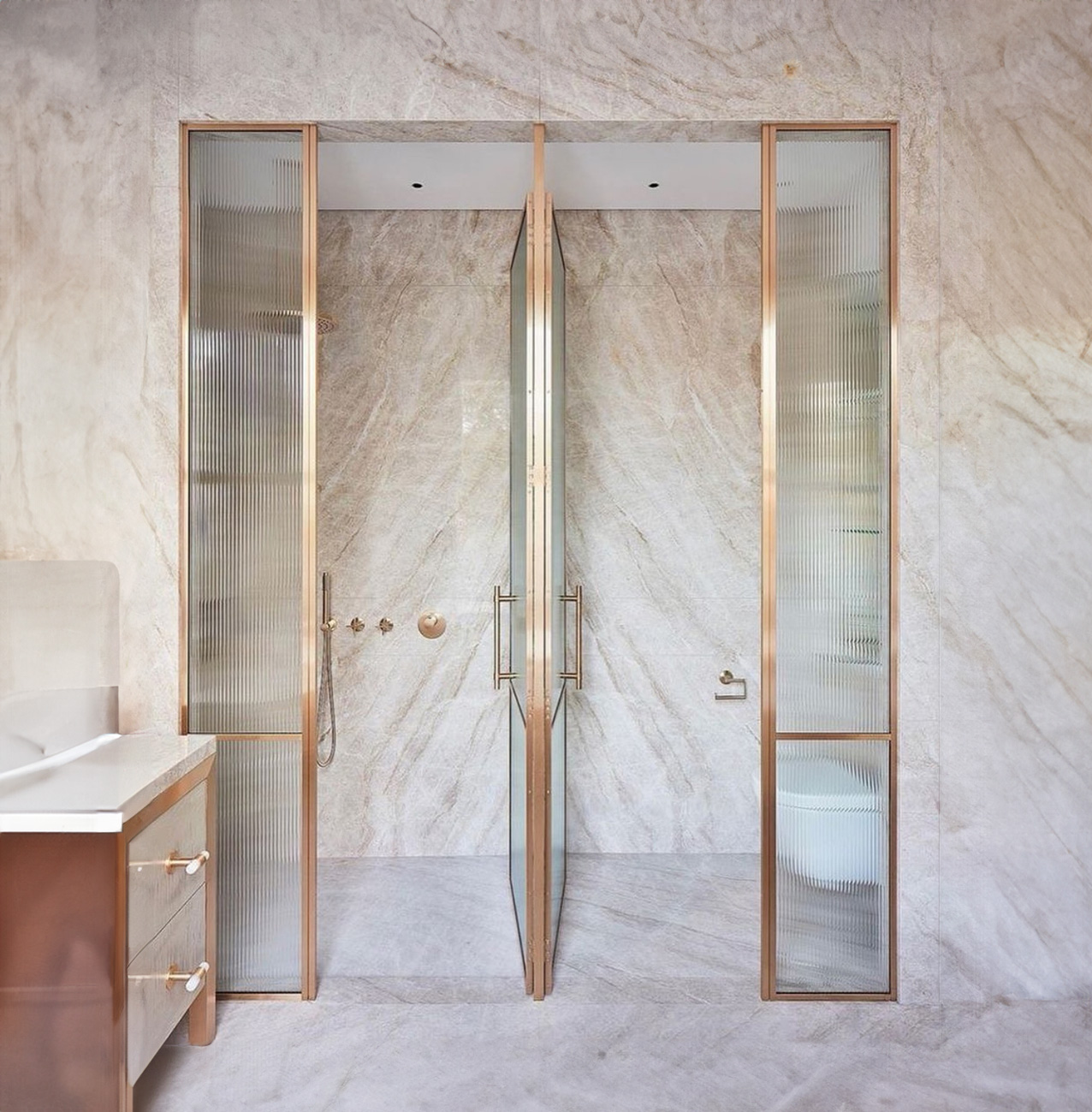 parroi de douche en verre et alu