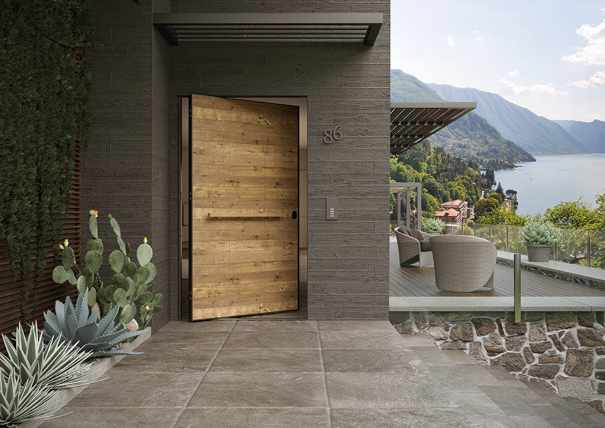 porte d'entree en bois massif haut de gamme