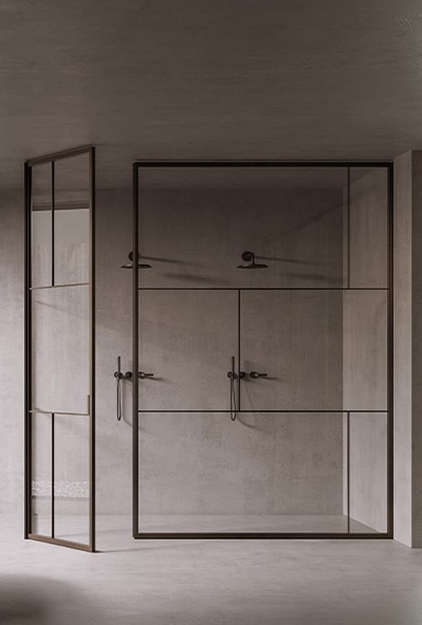 cloison vitree design pour salle de bain