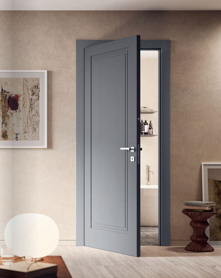 porte-battante-laquee-grise porte battante porte selection lyon