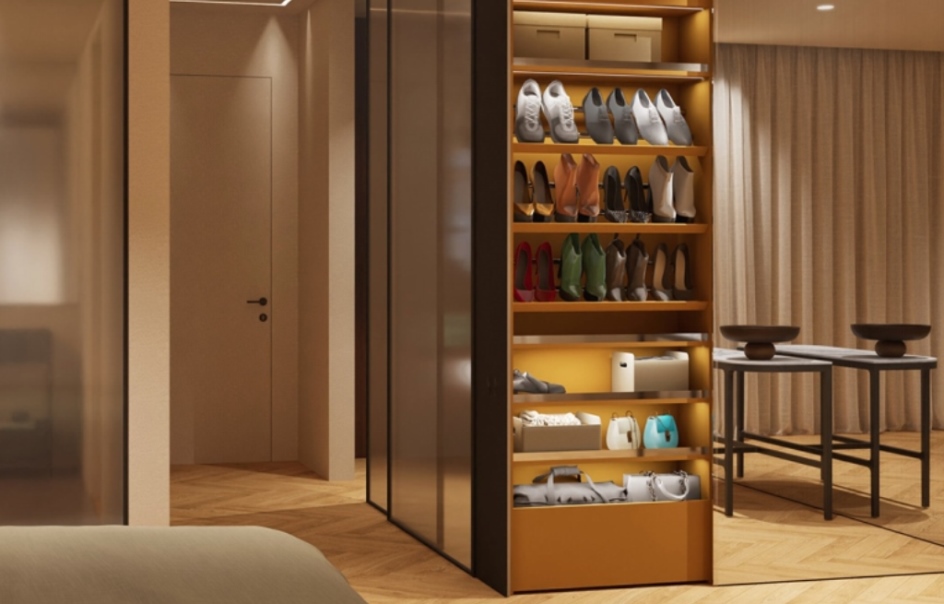 meuble rangement escamotable dressing