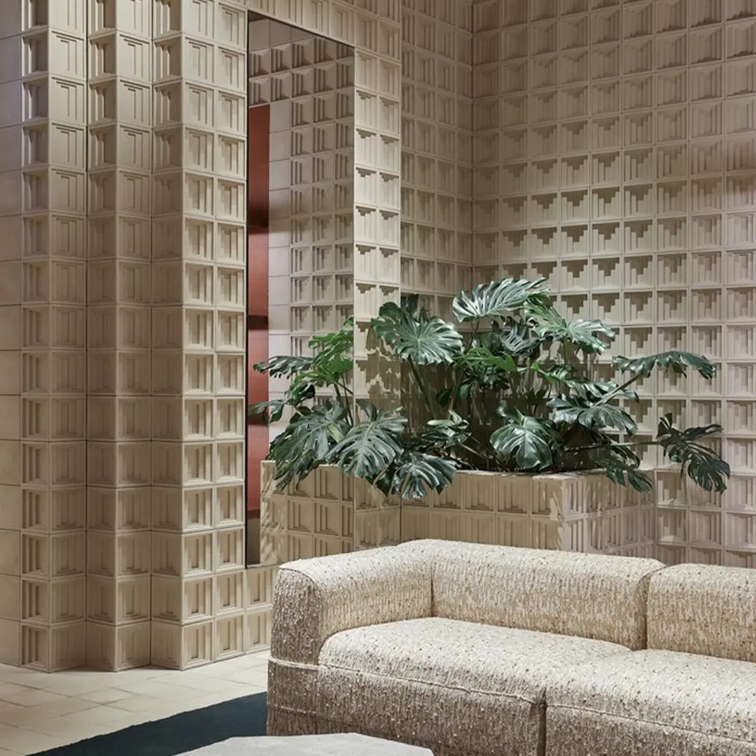 cimento murs decorés