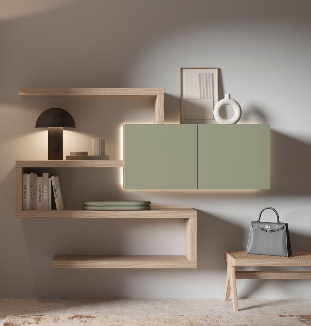 composition de meubles sur mesure pour un séjour