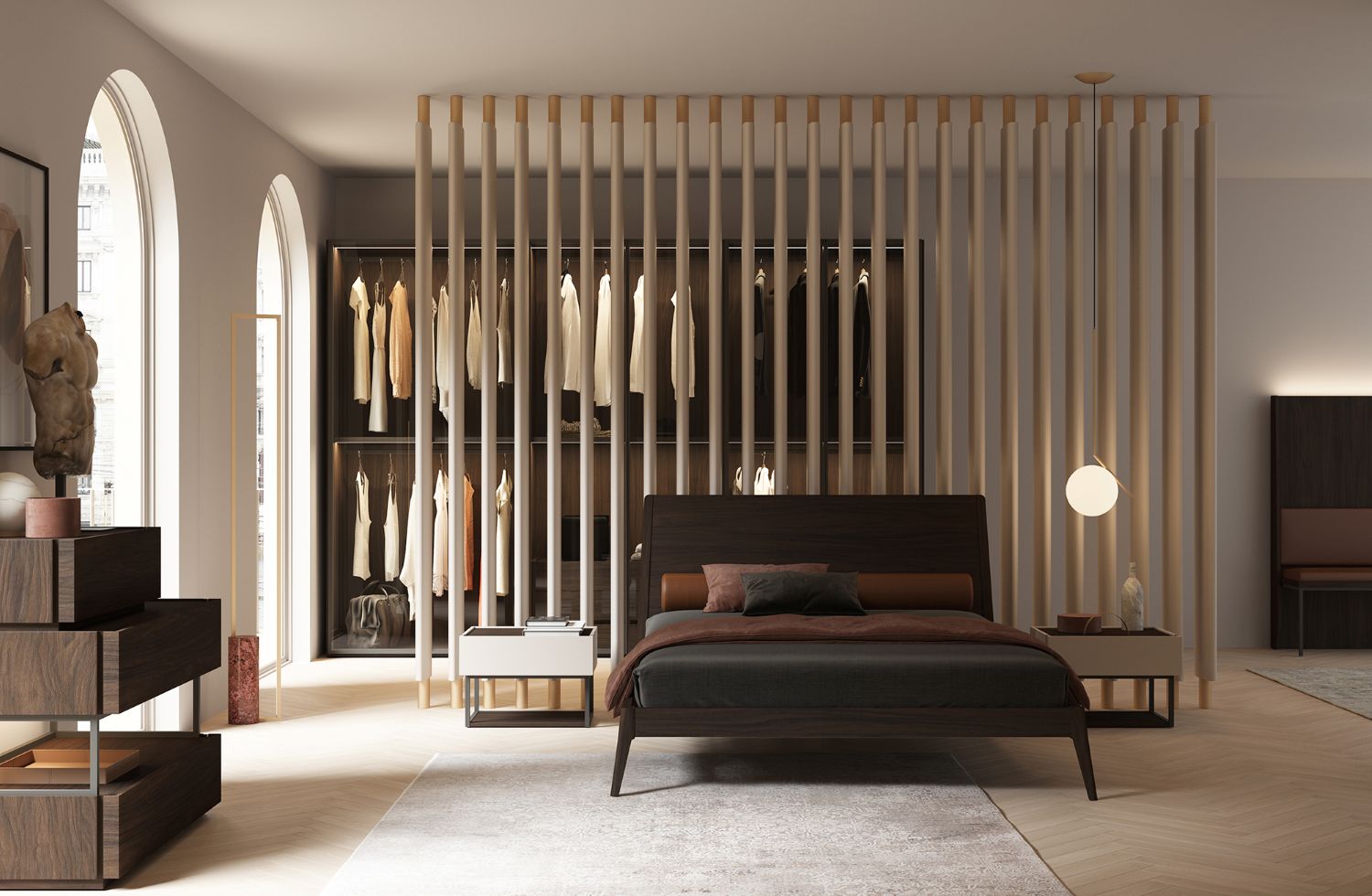 lit en bois pour chambre a coucher favero